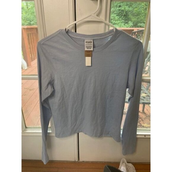 Cool & Kicked Back: PINK Light Blue Active Long Sleeve – XS NWT - Picture 1 of 4